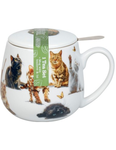 TAZA GATOS PEQUEÑOS FILTRO Y TAPA 400...