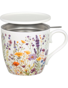 TAZA WILD FLOWERS 425 ML CON FILTRO Y TAPA KONITZ