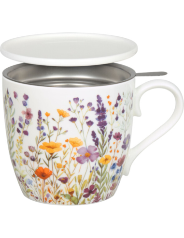 TAZA WILD FLOWERS 425 ML CON FILTRO Y...