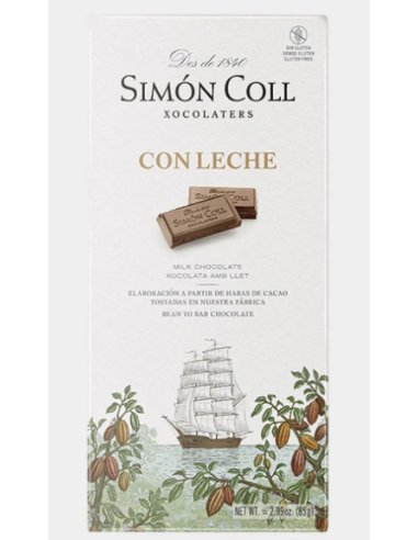 TABLETA DE CHOCOLATE CON LECHE 85 GR....
