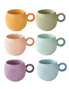 TAZAS WAVES 6 TAZAS ESPRESSO 90 ML EASY LIFE