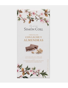TABLETA CHOCOLATE CON LECHE Y ALMENDRAS 100 GR SIMÓN COLL