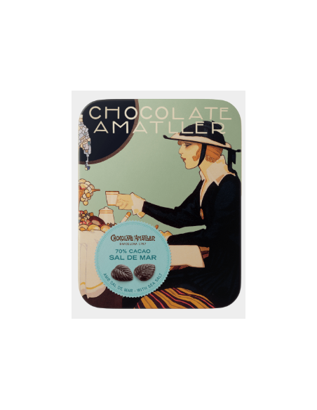 LATA HOJA 70% CACAO SAL 60 GR. AMATLLER