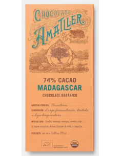 TABLETA MADAGASCAR 74% CACAO  70 GR. AMATLLER