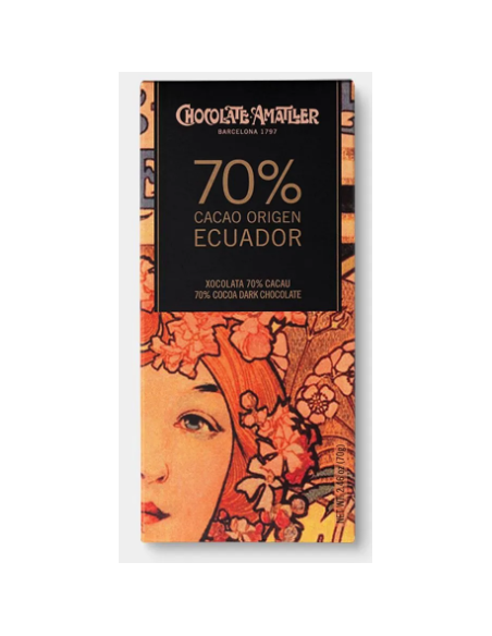 TABLETA ECUADOR 70% CACAO 70 GR. AMATLLER