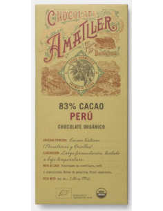 TABLETA PERU 83% CACAO 70 GR. AMATLLER