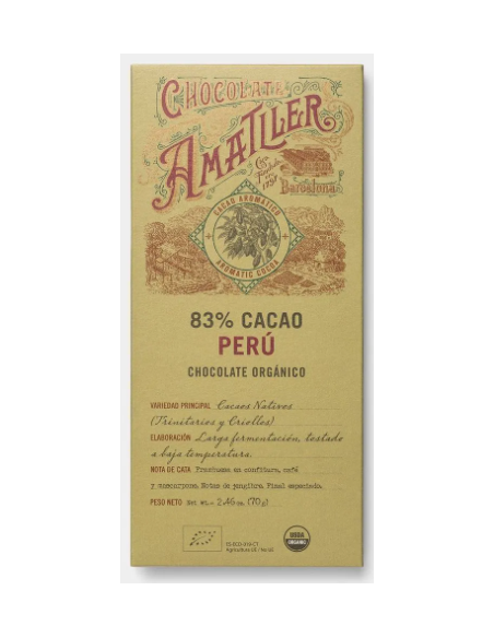 TABLETA PERU 83% CACAO 70 GR. AMATLLER