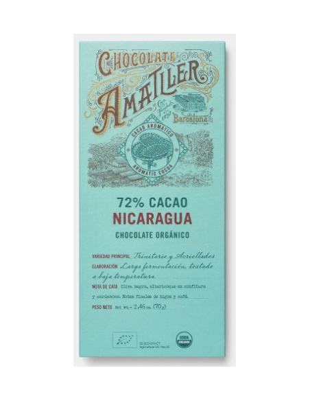 TABLETA NICARAGUA 72% CACAO 70 GR. AMATLLER