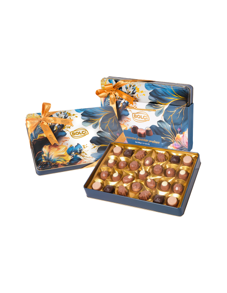 LATA BOMBONES AZUL FLORAL 330 GR BOLÇI