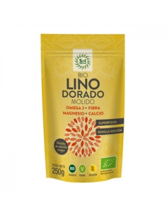 SEMILLA DE LINO DORADO MOLIDO BIO 250 GR SOL NATURAL 2