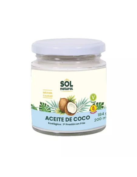 ACEITE DE COCO VIRGEN EXTRA BIO 200 ML SOL NATURAL
