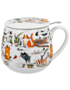 TAZA LAZY PORCELANA 0.4 L FILTRO Y TAPA 2