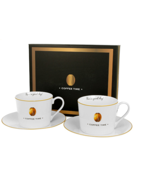 SET COFFEE 2 TAZAS PORCELANA 0.23 L