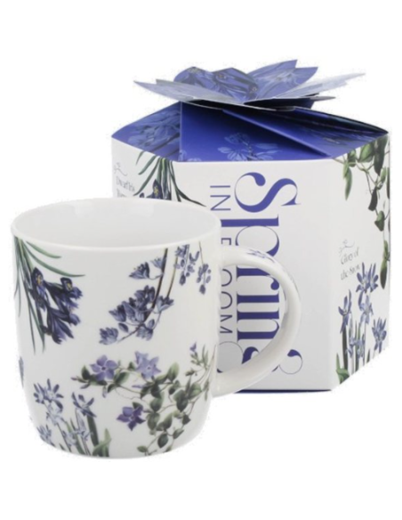 TAZA BLUE FLOWER PORCELANA 0.4L CAJA DE REGALO