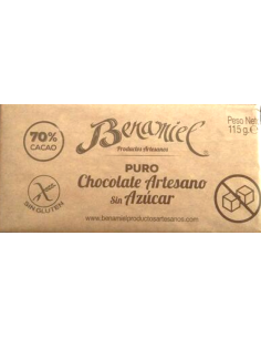 CHOCOLATE SIN AZÚCAR 115 GR BENAMIEL 2