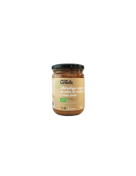 ALBÓNDIGAS VEGANAS EN SALSA DE VERDURA BIO 425 GR CARLOTA ORGANIC