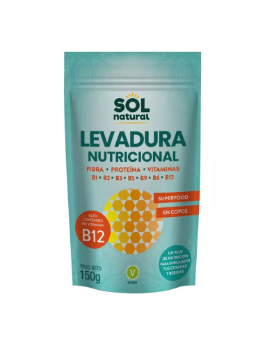 LEVADURA NUTRICIONAL CON VIT. B12 150 GR SOL NATURAL