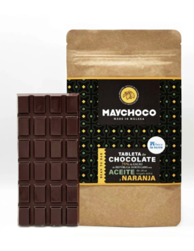 CHOCOLATE 75% AOVE Y NARANJA 70 GR...