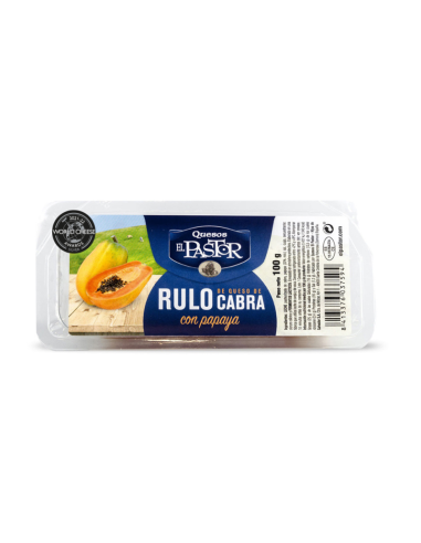 RULO DE QUESO CABRA CON PAPAYA 100 GR...