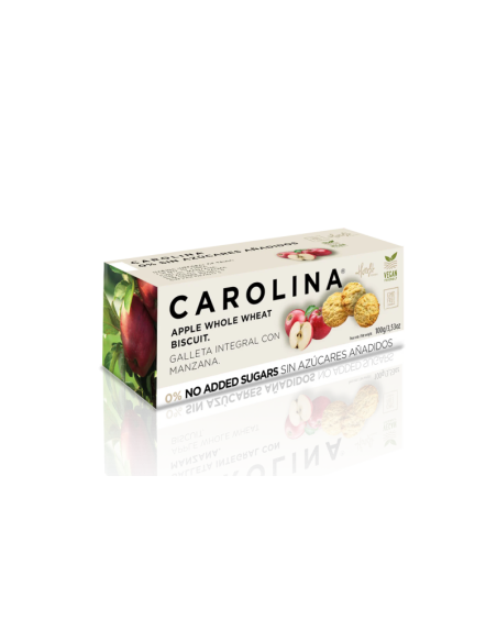 GALLETA INTEGRAL CON MANZANA 0% AZÚCAR 100 GR CAROLINA