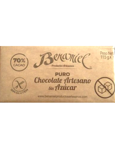 CHOCOLATE SIN AZÚCAR 115 GR BENAMIEL