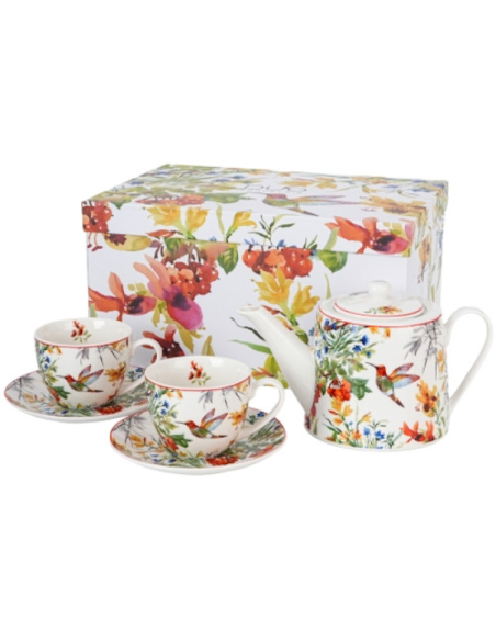 SET TETERA Y 2 TAZAS LINN PORCELANA DUO